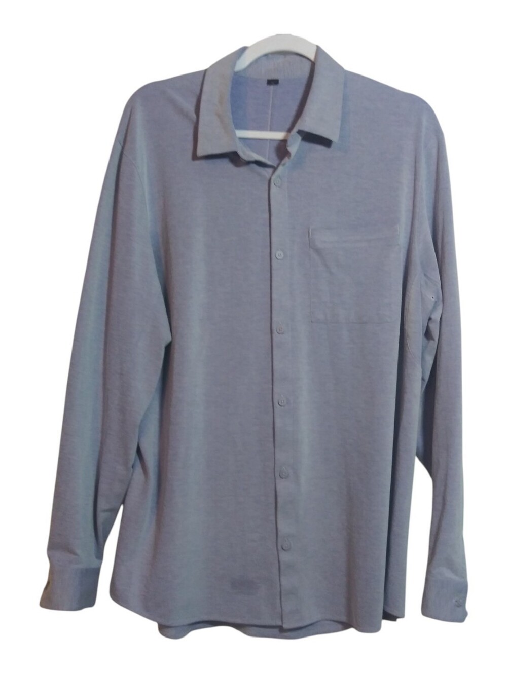Lululemon Commission Long Sleeve Button Down Qwick Oxford Harbor Blue Sz XL